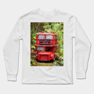 Flower pot in shape of London city bus Long Sleeve T-Shirt